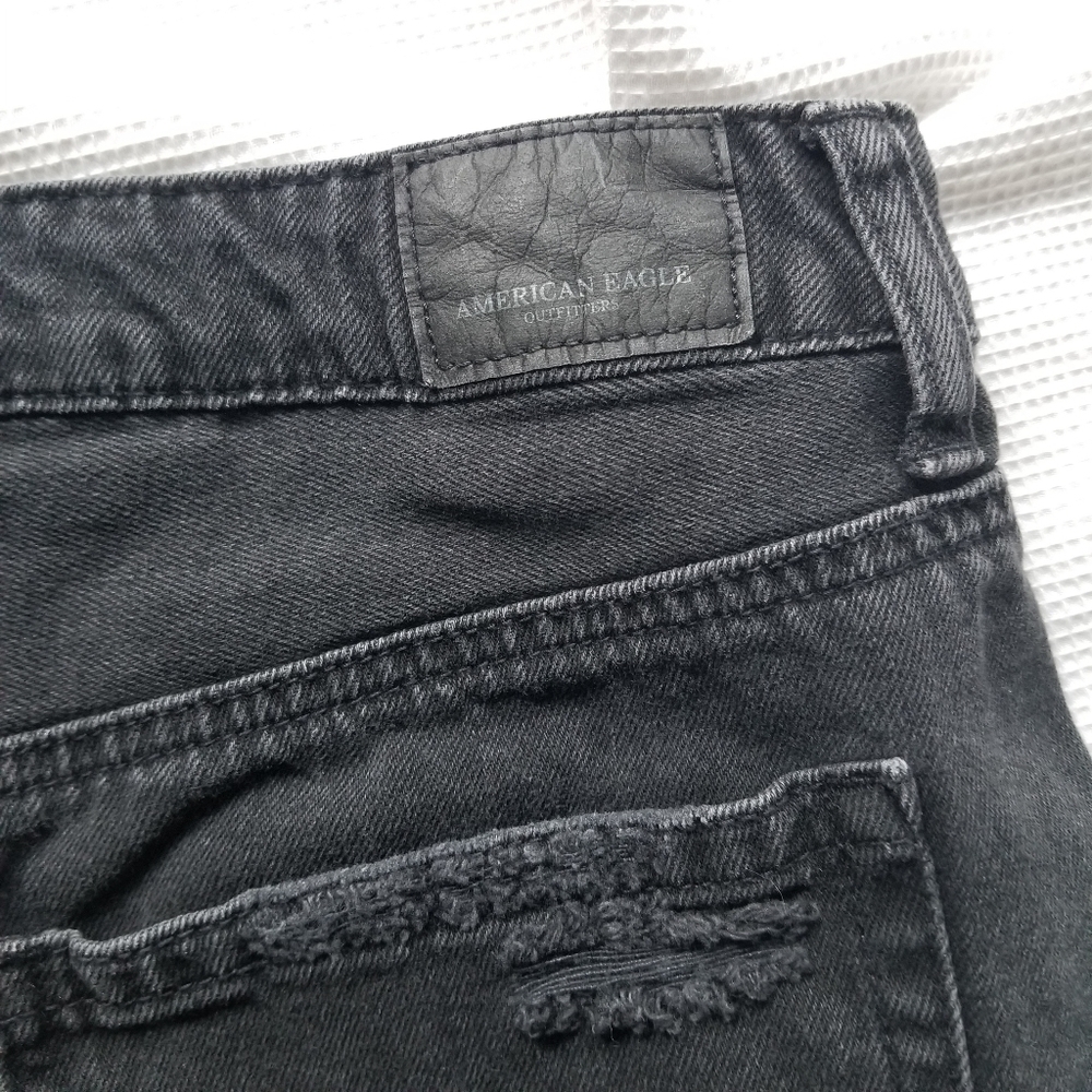American Eagle Destressed Denim Jean Mini Skirt - Picture 3 of 5
